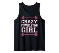 Crazy Powerlifting Girl Strong Woman Weightlifter Gym Tank Top