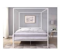 Crazy Price Beds Ltd Chalfont Four Poster Metal Bed in White | Size: King Crazy Price Beds Ltd White King