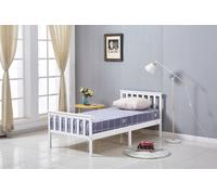 Crazy Price Beds Ltd Evi White Wooden Bed | Size: Single Crazy Price Beds Ltd White Single