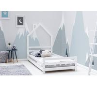 Crazy Price Beds Ltd Juni Kids Wooden House Bed in White | Size: Single Crazy Price Beds Ltd White Single