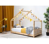 Crazy Price Beds Ltd Kids Canopy Wooden House Bed Frame in Natural | Size: Single Crazy Price Beds Ltd Natural Single