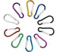 CRAZY PRICED 10 Pcs Carabiner Clip, 46mm/1.6inch Multicolor Locking Key Chain Clips for Camping Traveling Hiking Keychains Keyring Outdoor