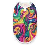 Crazy Psychedelic Colorful Tie-Dye Pet Vest Tank Top Clothes Breathable Costume for Dog Cat Puppy