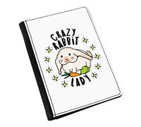Crazy Rabbit Lady Stars Passport Holder Cover