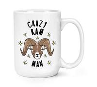 Crazy Ram Man Stars 15oz Large Mug Cup