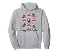 Crazy Rat Lady Rat Girl Mom Mouse Mother's Day Coquette Bow Pullover Hoodie