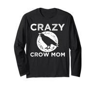 Crazy Raven Mother Crow Raven Mum Ornithologist Raven Long Sleeve T-Shirt
