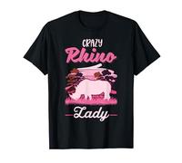 Crazy Rhino Lady Rhinoceros T-Shirt