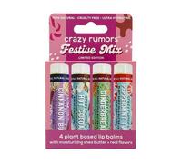 Festive Mix - 4 pack (Cinnamon Bun, Hot Cocoa, Gingerbread, Peppermint Twist) Crazy Rumors Clear One Size