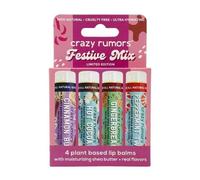 Crazy Rumors Festive Mix Lip Balms - Pack of 4 (17g each)