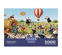 Crazy Rural Bicycle Race Wooden Jigsaw Puzzle Waterproof 1000 Piece Puzzles for Adults Challenging And Brainteasing Games