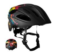 Crazy Safety Black Splash Children's Bike Helmet | Bicycle helmet for children aged 6-12 years for bicycles, skateboards, mountain bikes, skates, with removable pads and adjustable size |