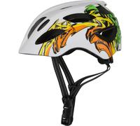 Crazy Safety Cool Grafitti, bike helmet, junior, white/orange 54-58cm