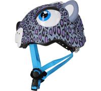 Crazy Safety Leopard, bike helmet, junior, purple 49-55cm