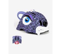 Crazy Safety Leopard, bike helmet, junior, purple 49-55cm