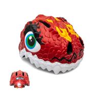Crazy Safety Red Dragon Children's Bike Helmet | Bike helmet for children aged 2-7 years for bikes, skateboards, balance bikes, scooters, skates Light and adjustable 3D animal helmet 49-55 cm