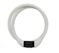 Crazy Safety White Children's Bike Lock | Weatherproof Combination Lock for Bicycles | Easy handling | Cable Lock Code Combination| Children's Bicycle Lock Girls and Boys | Bicycle Accessories