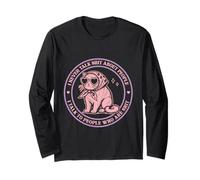 Crazy Savage Women Cat Shirts with Funny Positive Sayings Long Sleeve T-Shirt