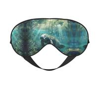 Crazy Save Manatee Eye Mask for Sleeping, Sleep Mask Blocks Light Perfect for Women and Men, Soft and Comfortable Blindfold for Travel