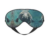 Crazy Save Manatee Eye Mask for Sleeping, Sleep Mask Blocks Light Perfect for Women and Men, Soft and Comfortable Blindfold for Travel