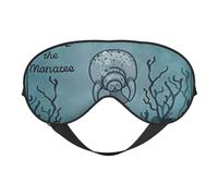 Crazy Save Manatee Eye Mask Sleep Mask for Men & Women Mask for Sleep with Easy Adjustable Strap Night Eye Cover for Travel