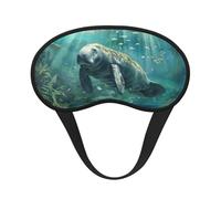 Crazy Save Manatee Print Adults Kids Eye Mask Soft Comfortable for Sleeping Travel Nap Light Blocking