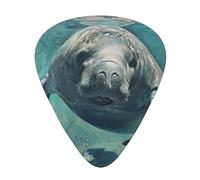 Crazy Save Manatee print Celluloid Guitar Plectrums for Acoustic Guitar Bass,Guitar Picks with Organizer Box