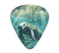 Crazy Save Manatee print Guitar Picks 12 Pack Assorted Thickness for Guitar,ukulele,0.46/0.71/0.96mm