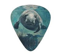 Crazy Save Manatee print Guitar Picks 12 Pack Assorted Thickness for Guitar,ukulele,0.46/0.71/0.96mm