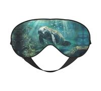Crazy Save Manatee Print Sleep Mask, Soft Breathable Eye Cover for Travel, Shift Work & Meditation
