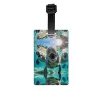 Crazy Save Manatee Print Suitcase Tags,Id Label,Luggage Name Tags and Travel Identifiers,Personalized Tags