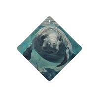 Crazy Save Manatee Printing 10 Pcs Air Freshener Cards,Car Scented Hanging Sheets Air Freshener Set For Car Decoration