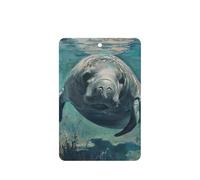 Crazy Save Manatee Printing 10 Pcs Air Freshener Cards,Car Scented Hanging Sheets Air Freshener Set For Car Decoration