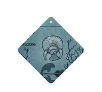 Crazy Save Manatee Printing 10 Pcs Car Air Freshener Fragrant Sheets,Car Hanging Accessories With Strings For Decor