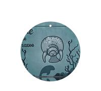 Crazy Save Manatee Printing 10 Pcs Car Air Freshener Fragrant Sheets,Car Hanging Accessories With Strings For Decor