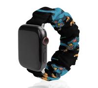Crazy Scary Cat Scrunchie Watch Band Strap Wristbands Compatible with IWatch 38mm/40mm