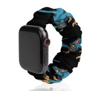 Crazy Scary Cat Scrunchie Watch Band Strap Wristbands Compatible with IWatch 38mm/40mm