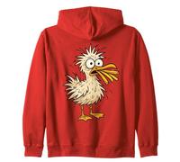 Crazy Seagull with Fries in Beak North Sea Zip Hoodie