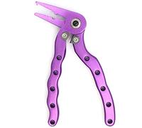 CRAZY SHARK Aluminium Mini Fishing Pliers, Hook Remover, Saltwater Resistant, Tungsten Carbide Cutters, Braid Line Cutters