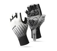 CRAZY SHARK Cycling Gloves Half Finger Bike Gloves, Anti Slip Shock Absorbing Padded Breathable Biking Gloves, Fingerless Summer Bicycle Gloves for Mens & Women