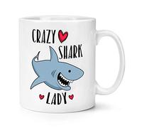 Crazy Shark Lady 10oz Mug Cup