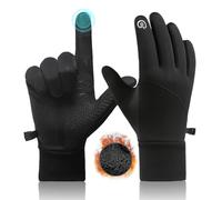 CRAZY SHARK Winter Warm Gloves, Windproof Water-Resistant Thermal Anti-slip Touch Screen Cycling Gloves for Men Women Hiking Climbing Riding Bike Outdoor Sports