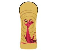 Crazy Shell Lizard Red and Yellow Golf Club Cover Set Headcovers with Interchangeable No. Tags for Driver Fairway Wood Hybrid