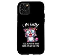 Crazy Shocked Cat I Am Awake Please Respect My Privacy Case for iPhone 11 Pro