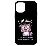 Crazy Shocked Cat I Am Awake Please Respect My Privacy Case for iPhone 12/12 Pro