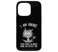 Crazy Shocked Cat I Am Awake Please Respect My Privacy Case for iPhone 13 Pro