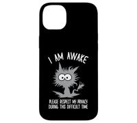 Crazy Shocked Cat I Am Awake Please Respect My Privacy Case for iPhone 14 Plus