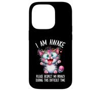Crazy Shocked Cat I Am Awake Please Respect My Privacy Case for iPhone 14 Pro