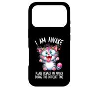 Crazy Shocked Cat I Am Awake Please Respect My Privacy Case for iPhone 17 Pro