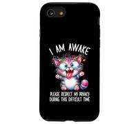 Crazy Shocked Cat I Am Awake Please Respect My Privacy Case for iPhone SE (2020) / 7/8